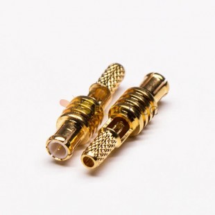 20 piezas conector de enchufe MCX chapado en oro Crimp soldadura de ventana recta