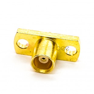 MCX RF Coax Connector Straight 2 Hole Flange Jack for Panel Mount