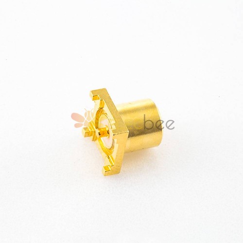 Conector de parche de soldadura MCX SMD hembra recto cobre chapado en oro