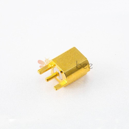 MCX 焊接连接器母直插孔铜镀金