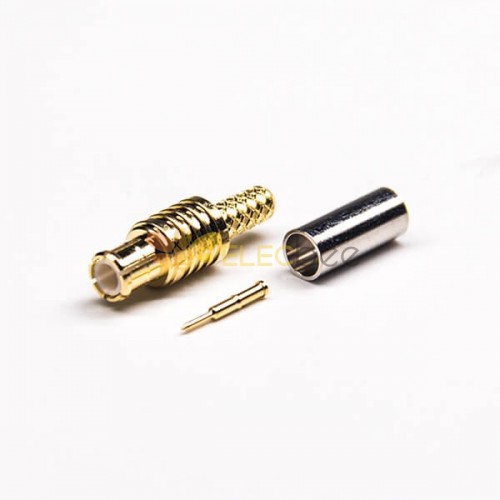 20 piezas MCX conector recto macho chapado en oro tipo de crimpado para Cable RG316