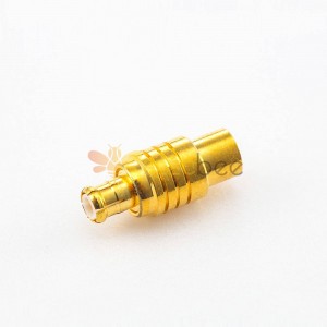 Conector de encaixe reto MCX macho cobre banhado a ouro 50Ω
