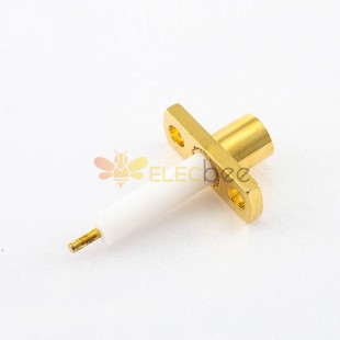 MCX with PTFE Female Straight Two-hole Copper Gold-plated
