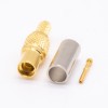 MMCX Coaxial Connector Male Straight Gold Plated Crimp Type