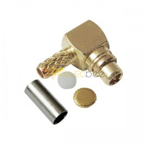 MMCX Connector Crimp Type Right Angled Plug pour câble
