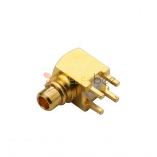 20 peças de conector MMCX macho banhado a ouro com orifício de passagem para PCB