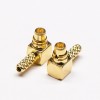 20pcs MMCX Connector Right Angle Plug Gold Plated Crimp Type