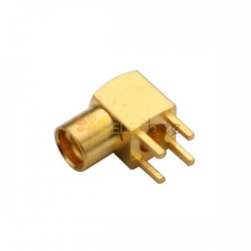 MMCX Female Connector Coax Angled Through Hole PCB Mount