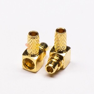 20pcs MMCX RF Connector Right Angled Male Crimp Type for Cable