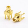 Conector recto MMCX de 20 piezas tipo compensado chapado en oro para montaje en PCB