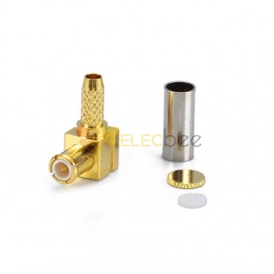 R/A MCX Male 90 Degree RF Connector Crimp Type for Cable RG316 RG714