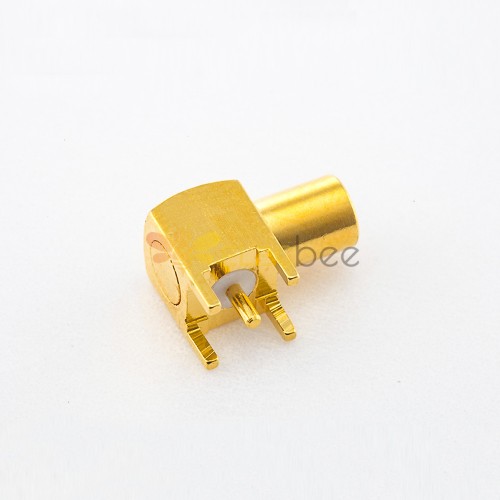 Solder PCB Mount MCX Connector Female Right Angle Through Hole 50ohm