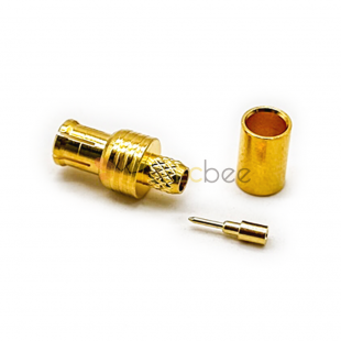 Straight Plug MCX Crimp Connector Male Straight Copper Gold-plated