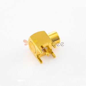 Through Hole MCX Connector Female Right Angle 50ohm for PCB