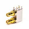 20 Stück Mini-Dual-BNC-Stecker, Durchgangsloch für Leiterplattenmontage
