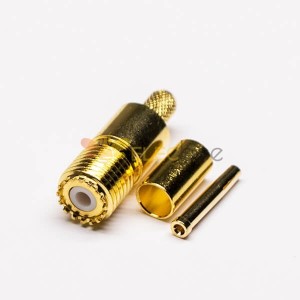 20pcs Mini UHF Connector Female Pin RF Coaxial Connector Crimp Type for RG58