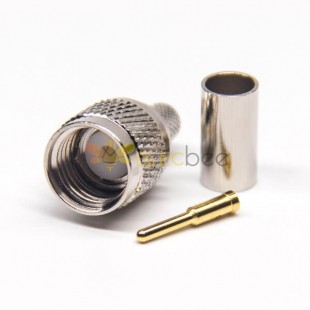 Mini UHF Male Connector Straight Cirmp Type Coxa Cable RG58