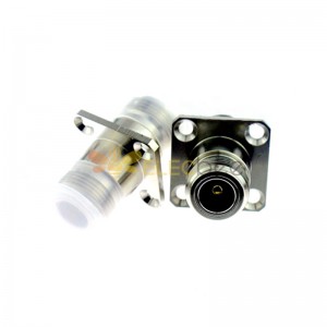 Adapter N Female Jack to N Female Jack Flange Mount Straight RF Coaxial Connector