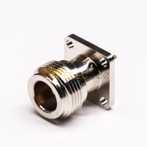 Connecteur coaxial Type N Straight Female 4 Hole Flange Mount