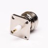Coaxial Connector Type N Straight Female 4 Hole Flange Mount