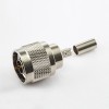 Connector N Type for RG58 Cable Male Straight Crimp for SYV50-3 RG142