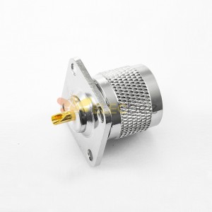 Connector N Type Solder Male Straight 4 Hole Flange for Cable