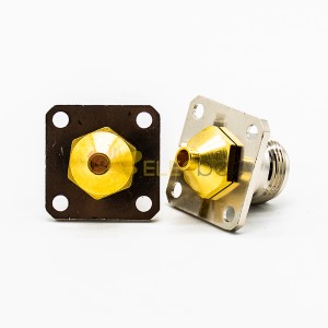Conector de montaje de brida Tipo N hembra recta soldadura de brida de 4 orificios para semirrígido 141