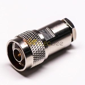 N Coaxial Connector 180 Degree Type de Clamp Homme