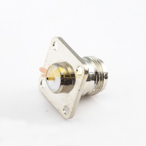 N Connecteur 75 Ohm 4 Hole Flange Female Straight Solder for Cable