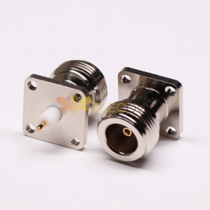 20pcs N Connector Flange Mount Female with 4 Hole Flange Extended PTFE