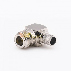 N Connector for LMR400 Female Right Angle Crimp for Cable