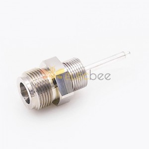 N Female Bulkhead Connector Straight Solder for Cable