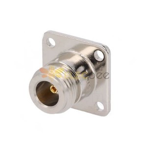N Female Straight Soldering Connector Gold-plated Socket