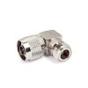 N Male Plug to N Female Jack Right Angle RF Coaxial Connector Adapter