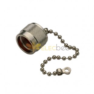 N Type and UHF Male RF Coax Straight Dust Cap With Chain