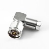 N Right Angle Type Connector Male Clamp for 1/4" Super Flexible Cable