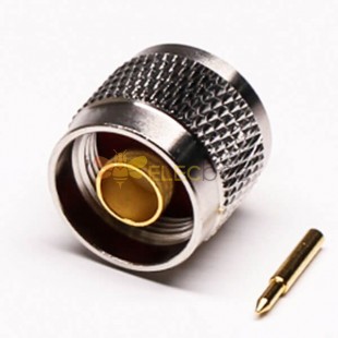 N Type Coaxial Connector 180 Degree Male Pin Solder Type for Cable