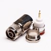 N tipo coaxial conector straight masculino clamp tipo para cabo