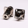 N Type Connector 180 Degree Female 4 Hole Flange Clamp Type