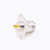 N Type Connector Chassis Mount 4 Hole Flange Female Straight Solder Cup for Cable