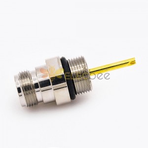 N Type Connector Jack Bulkhead Waterproof Straight Solder Cup for Cable