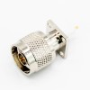 N Type Connector Panel Mount Straight Male with 4 Holes Flange