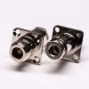 N Type Connector with Flange 4 Hole Female Clamp Type for Cable