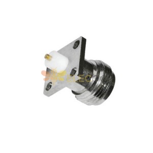 N-Type Connector With Flange 4Hole Straight Female for Panel Mount