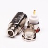 N Type Female RF Connector Straight 180 Degree Clamp Type