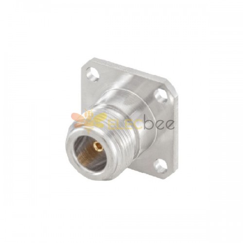 N Tipo Jack 50Ω Painel direto Mount Connector Solder Termination 11GHz