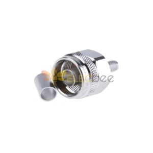 N Type Plug 50Ω Straight Cable Mount Connector Crimp Termination 11GHz for 1.5/3.8