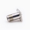N Type RF Connector Female Straight 4 Hole Flange Solder Cup for Cable