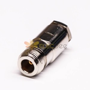 RF Coaxial Connector 180 Degree Jack Clamp Type Coaxial Cable