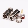 RF Coaxial Connector 180 Degree Jack Clamp Type Coaxial Cable